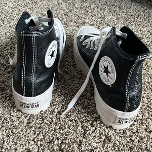 Platform leather Converse. High Top.